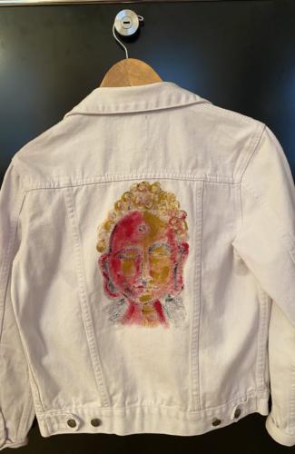 When Karma Has Your BackPainted on Jean Jacket