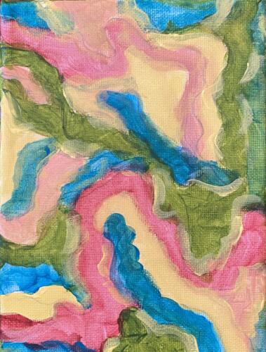 Go With The Flow5”X7”AcrylicSold
