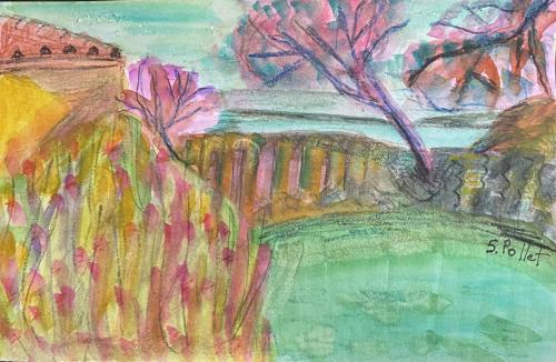 Mediterranean Memories5.5” X 8.5”Watercolor, Conte Pencil, Pastel Pencils, Ink