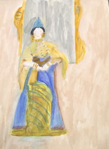 Queen 9”X 12”Watercolor