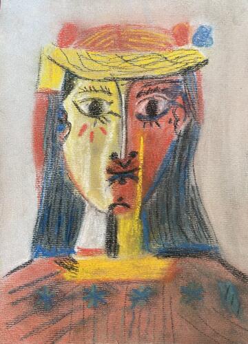 Homage to Picasso9”X 12”Pastel