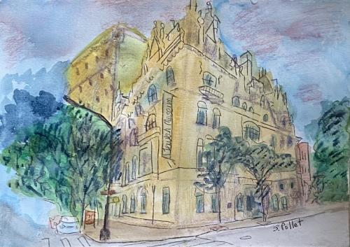 The Jewish Museum in NYC7” X 10”Watercolor, Pastel Pencils and Graphite Pencil