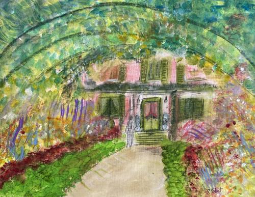 Giverny, France9” X 12”Acrylic, Gouache, Pastel Pencils, and Graphite