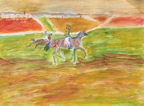 Horse Games9”X 12”Watercolor