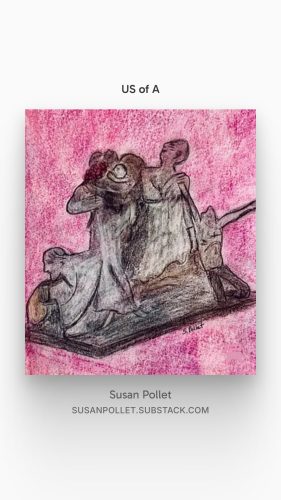 US of A-Immigrant Family Struggles7”X10”Acrylics and Pastels on Paper