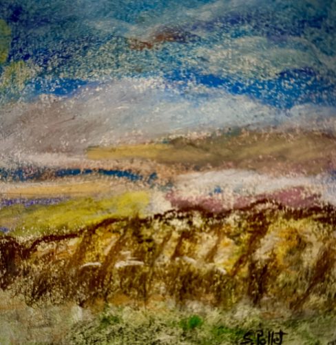 Albanian View5.5”X 8.5”Pastels on Paper