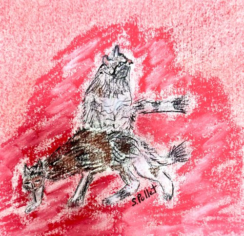 Cat Series: Street Cats5.5”X 8.5”Pastels on Paper