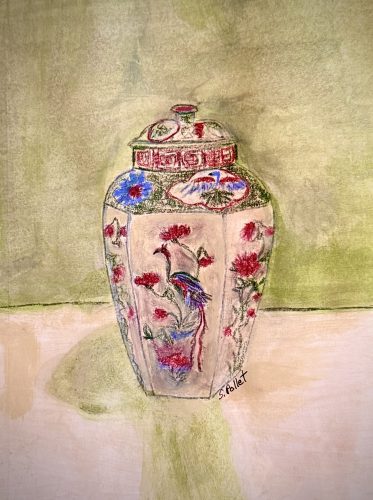 Asian Series: There Is A Lid For Every Jar7”X10”Acrylics and Pastels on Paper