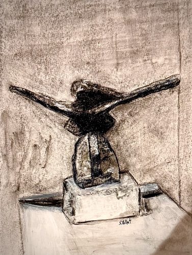 Arms Stretched Wide7”X10”Acrylics and Pastels on Paper