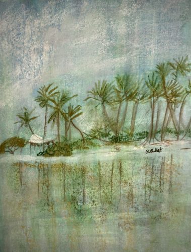 Paradise7”X10”Acrylics and Pastels on Paper