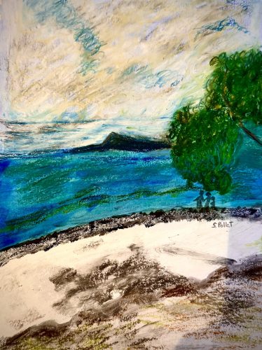 Sky, Sea and Sand7”X10”Acrylics and Pastels on Paper