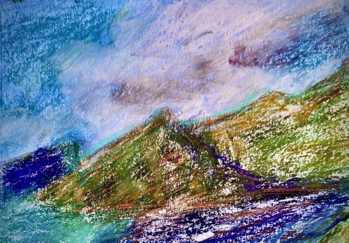 Misty Clouds7”X10”Acrylics and Pastels on Paper