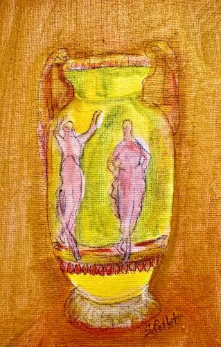 Ode To A Grecian Urn5” X 7”Acrylic, Graphite, Ink