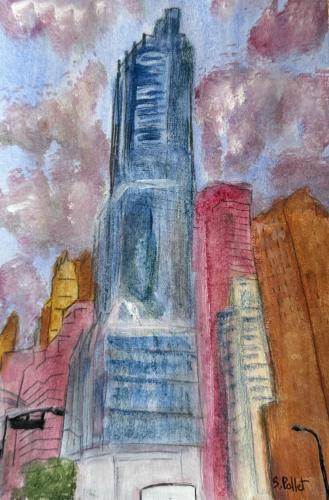 Park Avenue and 54th Street5.5”X 8.5”Oil Pastels, Pastel Pencils, Acrylic