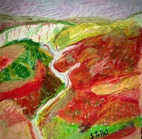 Hawaiian colorways5.9”X 5.9”Oil Pastels on Paper