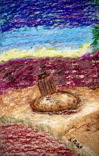 Civilization5.9”X 5.9”Oil Pastels on Cardboard