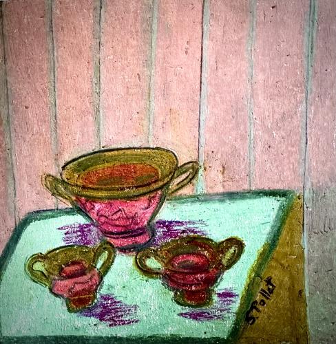 Ancient Cups5.9”X 5.9”Pastels on Paper