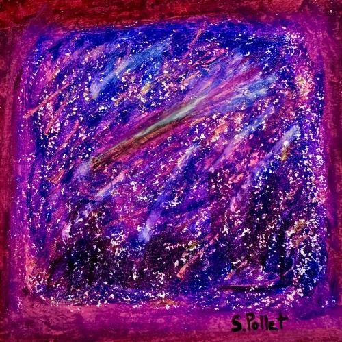 Shooting Stars5.9”X 5.9”Oil Pastels on Paper