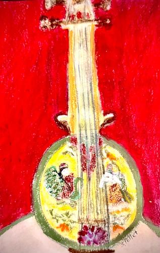 Musical Instrument As Art5.5” X 8.5”Acrylics and Pastels on Paper