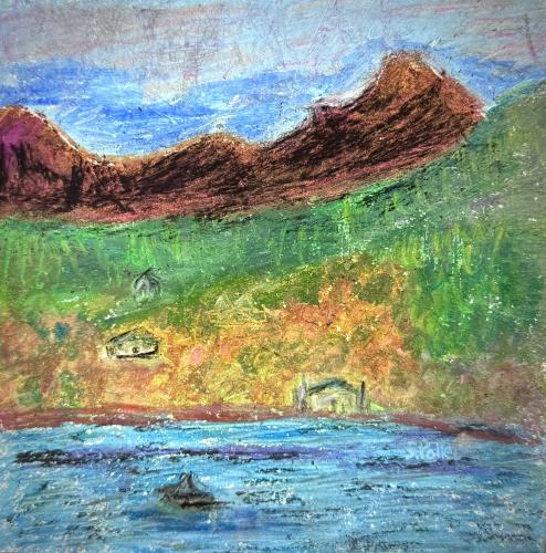 Island Life Series5.5”X 8.5”Markers and Pastels on Paper