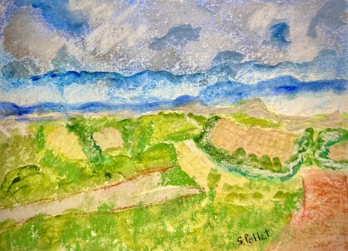 Italian Agriculture5.5”X 8.5”Pastels on Paper