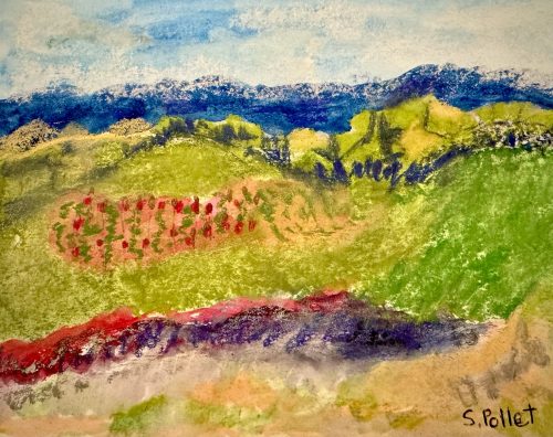 Italian Vista5.5”X 8.5”Pastels on Paper
