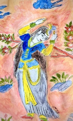 Persian Dance5.5” X 8.5”Acrylics and Pastels on Paper