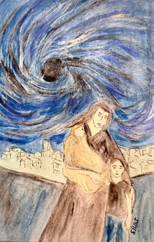 Cycles5.5”X 8.5”Acrylics and Pastels on Paper