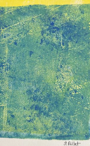 Aerial View5.5” X 8.5”Acrylics on Paper-Gelli Printing