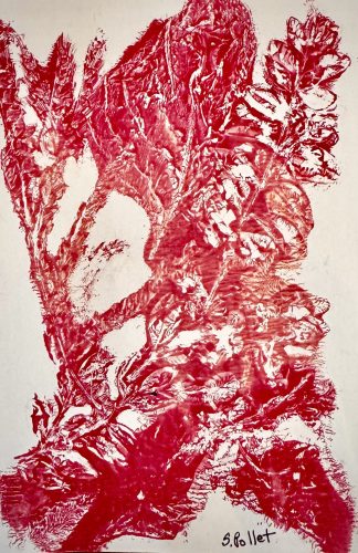 Red Abstraction II5.5” X 8.5”Acrylics on Paper