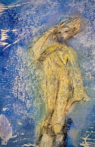 Sun and Shadows5.5” X 8.5”Acrylic and Pastels on Paper