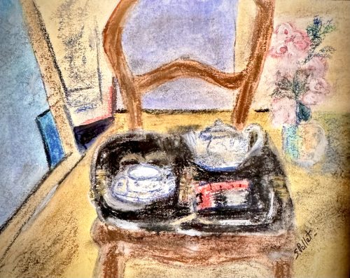 Still Life With Tray5.5” X 8.5”Acrylics on Paper