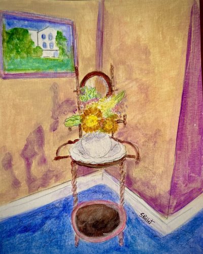 Hallway Corner9”X12”Acrylic on Paper