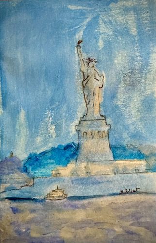 View From Brooklyn5.8”x 8.3”Acrylics on Paper