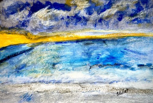 Atlantic Ocean Sunrise5.8”x 8.3”Acrylics and Pastels on Paper