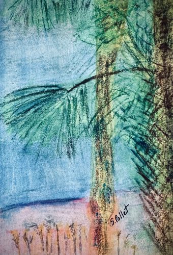 Palms5.8”x 8.3”Acrylics and Pastels on Paper