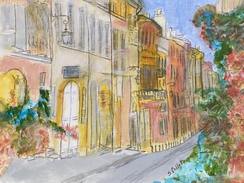 Aix-en-Provence9” X 12”Acrylic, Gouache, Pastel Pencils, and Graphite