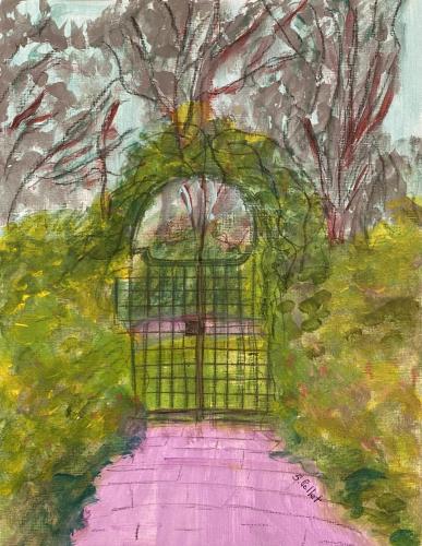 New York Botanical Gardens9” X 12”Acrylic, Gouache, Pastel Pencils, and Graphite