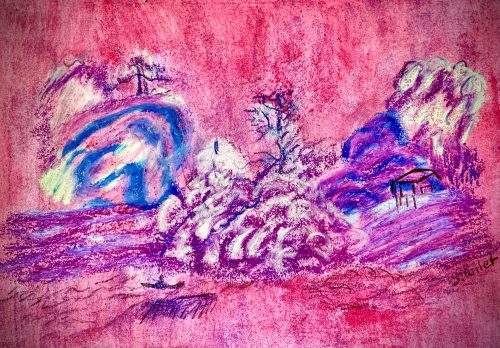 Delicate Traceries5.5”X 8.5”Acrylics and Pastels on Paper