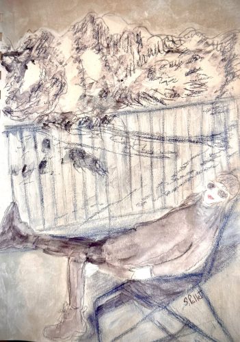 Top Of The World5.5”X 8.5”Acrylics and Pastels on Paper