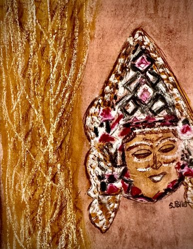 We All Wear Masks5.5”X 8.5”Acrylics and Pastels on Paper