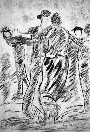 Feel The Beat5.5”X 8.5”Acrylics, Pastels and Charcoal on Paper