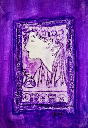 A Glance7”X10”Acrylics and Pastels on Paper