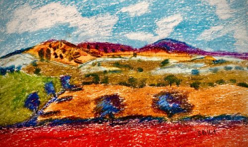 Luscious Landscape7”X10”Acrylics and Pastels on Paper