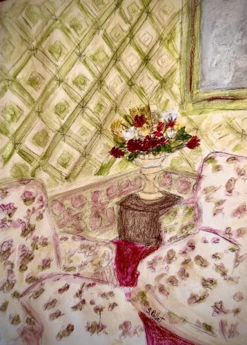 Pattern Decor7”X10”Acrylics and Pastels on Paper