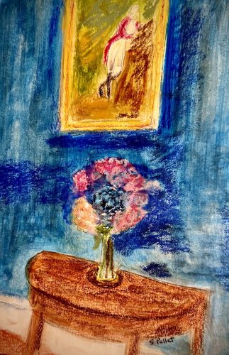 Old Fashioned Room7”X10”Acrylics and Pastels on Paper