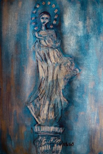 Blues7”X10”Acrylics and Pastels on Paper