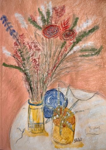 Dried Flowers7”X10”Acrylics and Pastels on Paper