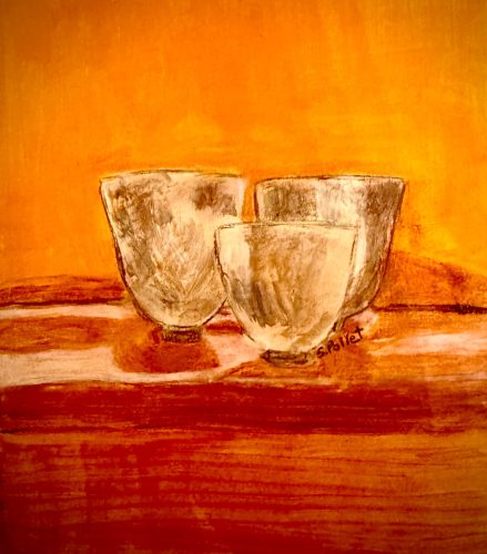 Three Is Not A Crowd7”X10”Acrylics and Pastels on Paper