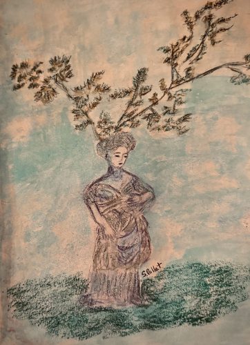 Branching Out7”X10”Acrylics and Pastels on Paper